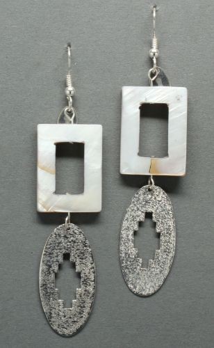Florence Francis Earrings of Shell and Silver