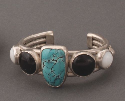 McKee Platero Bracelet with Turquoise, Jet, MOP