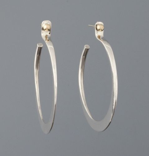 Silver Hoop Earrings by Edison Cummings