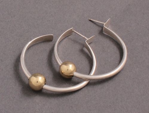 Edison Cummings Hoops with Gold Balls