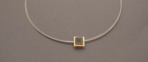 Maria Samora Necklace of Stainless Steel and 18kt