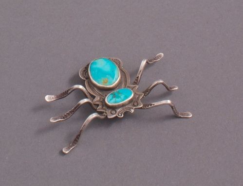 Dyaami Lewis Bug Pin with Blue Gem