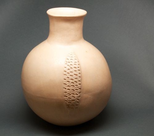 Elizabeth White Jar with Corn