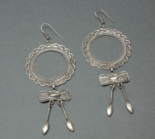 Long Silver Dangles by Harry H. Begay