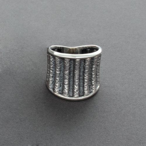 Al Joe Corrugated Silver Ring