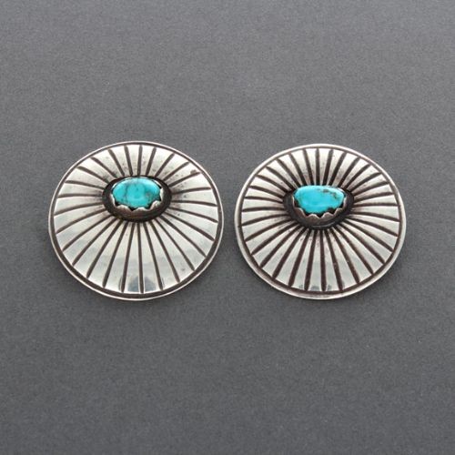George Kee Earrings of Turquoise and Silver