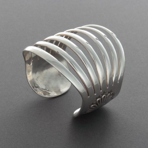 Debbie Silversmith Large Silver Strand Bracelet