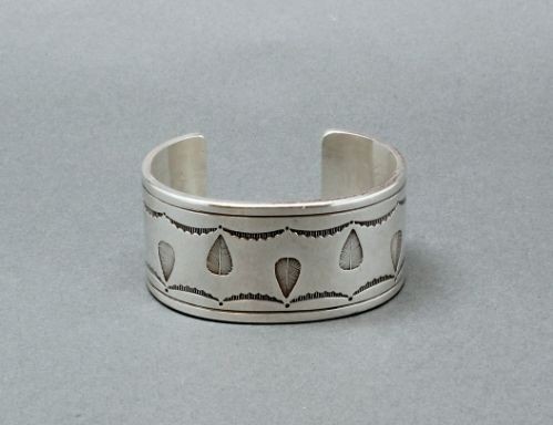 Mike Bird Romero Silver Bracelet with Stamping