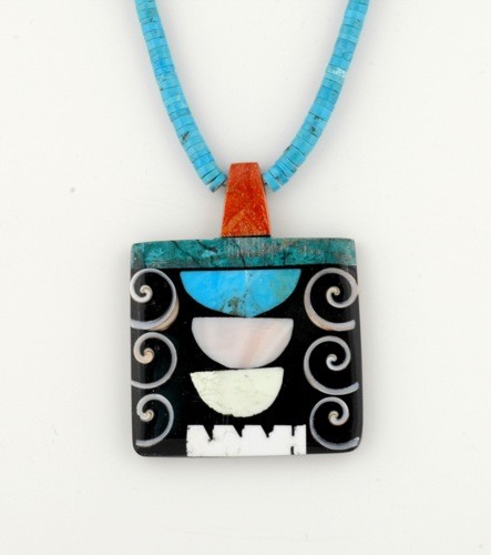 Swirl and Circle Necklace by Mary Tafoya