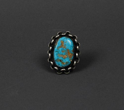1960’s Large Oval Turquoise Ring