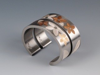 Pat Pruitt Flower Bracelet Pair 