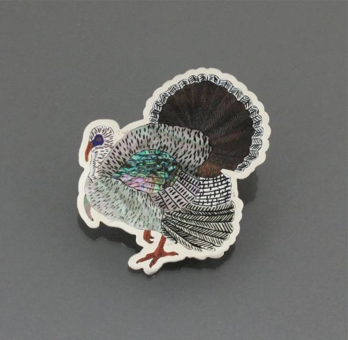 Dale Edaakie Pin of Inlaid Turkey