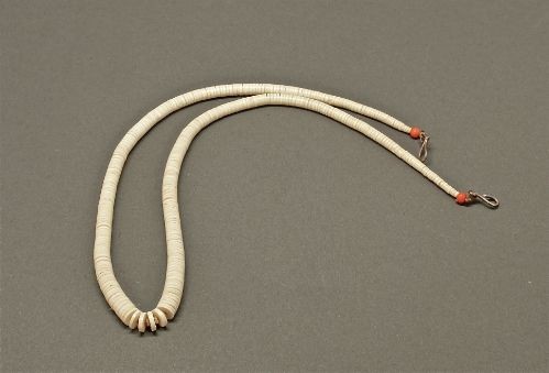 Necklace of White Clam Shell Heishi