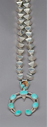 McKee Platero Necklace with Turquoise Naja