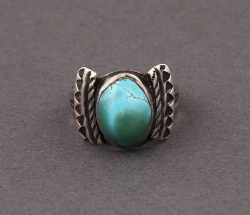 Early Ring of Silver and Turquoise