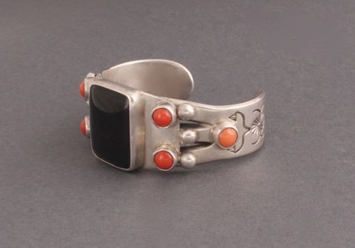 McKee Platero Bracelet of Coral and Jet