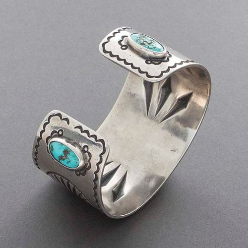  McKee Platero Wide Bracelet Silver and Turquoise