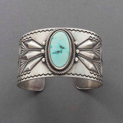  McKee Platero Wide Bracelet Silver and Turquoise