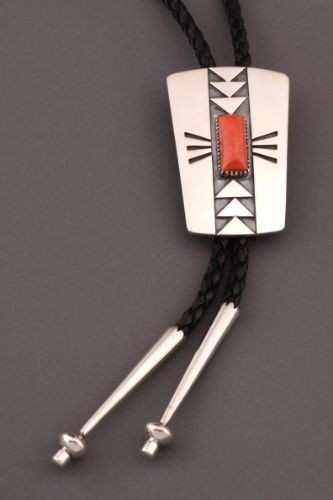 Julian Lovato Coral and Silver Bolo