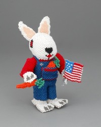 Lorena Laahty Beaded Bunny With Flag