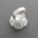 Charlyn Reano Clear Flower Ring with Pearl