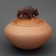 Christine McHorse Lidded Jar with Buffalo