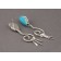  Debbie Silversmith Swirl Drop Kingman Turquoise Earrings
