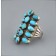 Ring With 15 Turquoise Stones