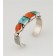 Mike Bird Romero Coin Silver Bracelet with Turquoise and Spondylus