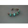  Historic Bracelet of Silver and Turquoise Ovals