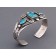  Fred Peshlakai Bracelet with Burnham Turquoise