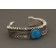 Ron Bedonie Bracelet of Blue Gem Turquoise