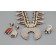 Dishta Coral Set of Necklace Ring and Earrings 