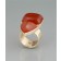 Richard Chavez Ring of Orange Chalcedony