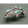 Navajo Bracelet of Silver with 7 Turquoise Stones