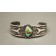 Historic Bracelet with Repousse Stamping and Turquoise