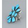 Navajo Turquoise Cluster Ring 
