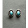 Tiny Silver and Turquoise Shadow Box Earrings