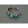  Historic Bracelet of Silver and Turquoise Ovals