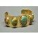 Tony Aguilar Brass Bracelet with Royston Turquoise