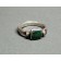 Very Early Ingot Ring with Green Stone