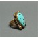 Tony Aguilar Brass Ring with Carico Lake Turquoise