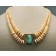  Tony Aguilar Melon Shell and Brass Necklace 