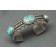 Perry Shorty Bracelet of 3 Number 8 Turquoise Stones