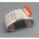 White Buffalo Bracelet of Coral and Silver 