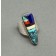 Sonwai Silver Ring With Multi Stone Inlay 