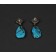 Old Navajo or Pueblo Turquoise Drop Earrings
