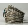 Ron Bedonie Bracelet of Large Silver Cuff and Bisbee