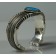  Ron Bedonie Bracelet of Blue Gem Turquoise with Swirl Design 