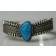  Ron Bedonie Bracelet of Blue Gem Turquoise with Swirl Design 